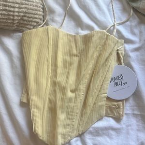 Daintree Plisse Corset Beige princess polly